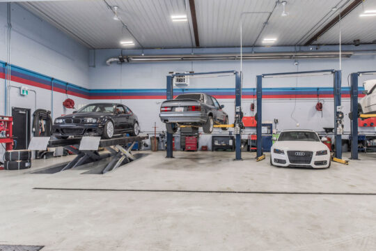 BMWs receiving maintenance services